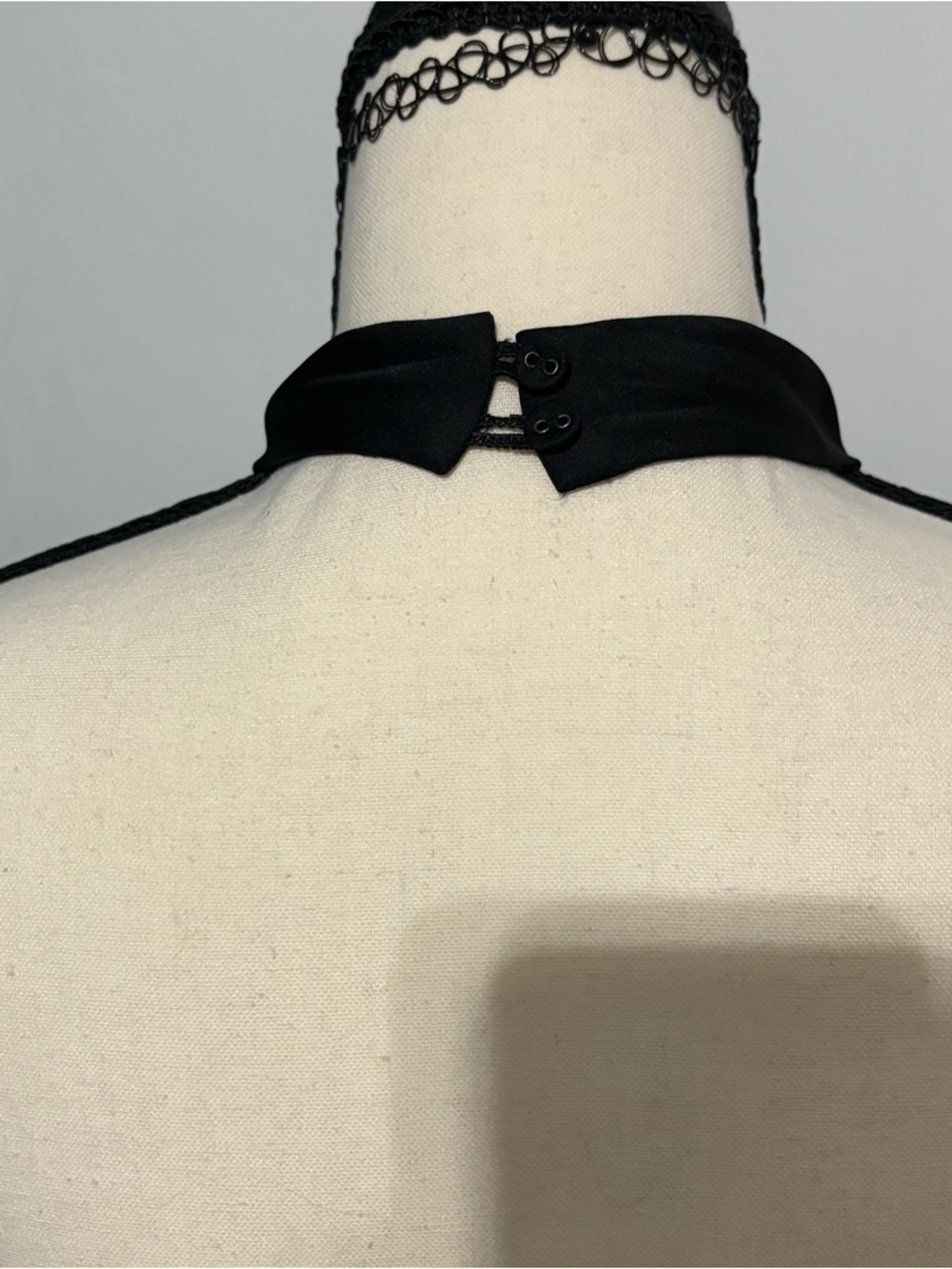 BCBGMaxAzria Black Sheer Halter Top - Picture 4 of 6